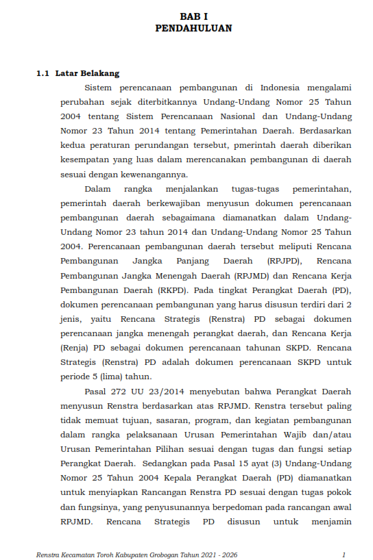 Renstra Pengantar
